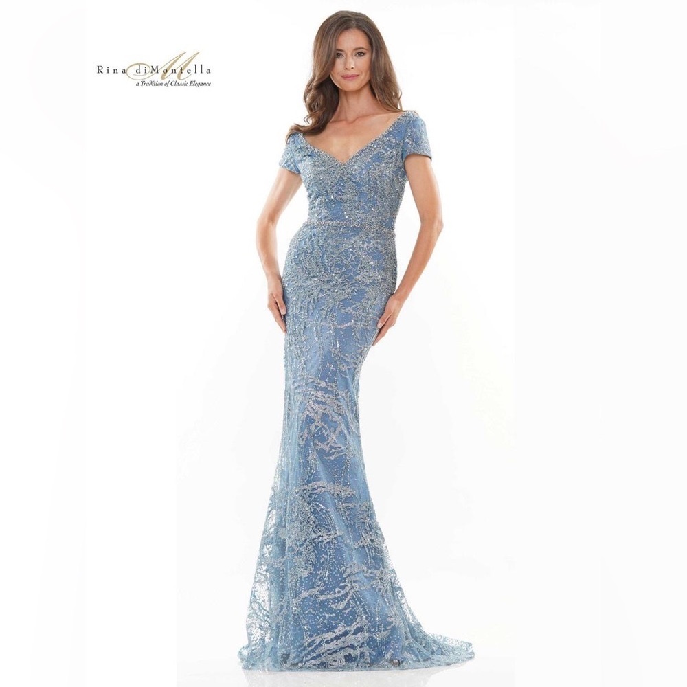 COPY - Rina Di Montella Blue Dress / Gown